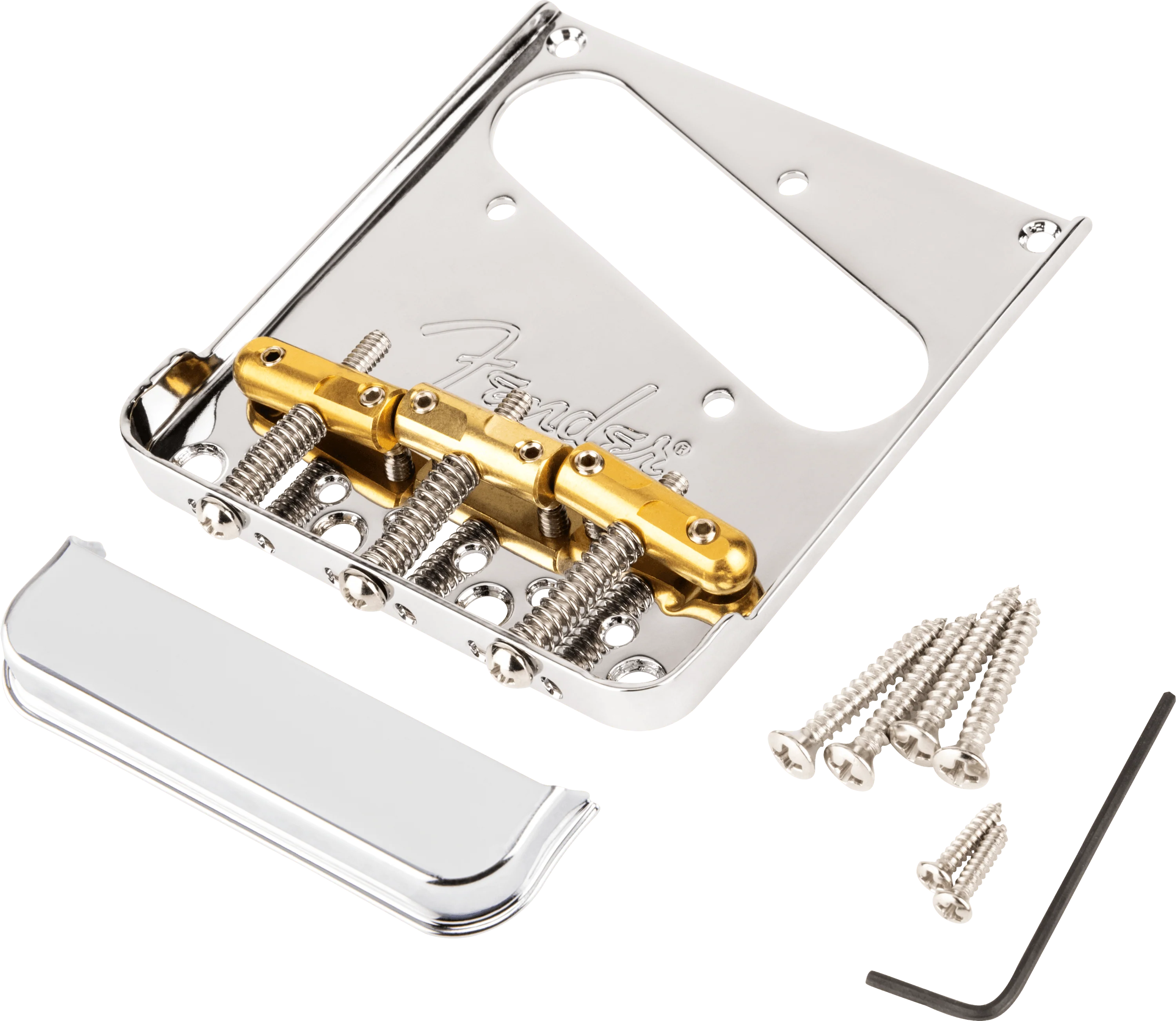 3-Saddle Top-Load/String-Through Tele® Bridge with Compensated Brass "Bullet" Saddles - Image 2