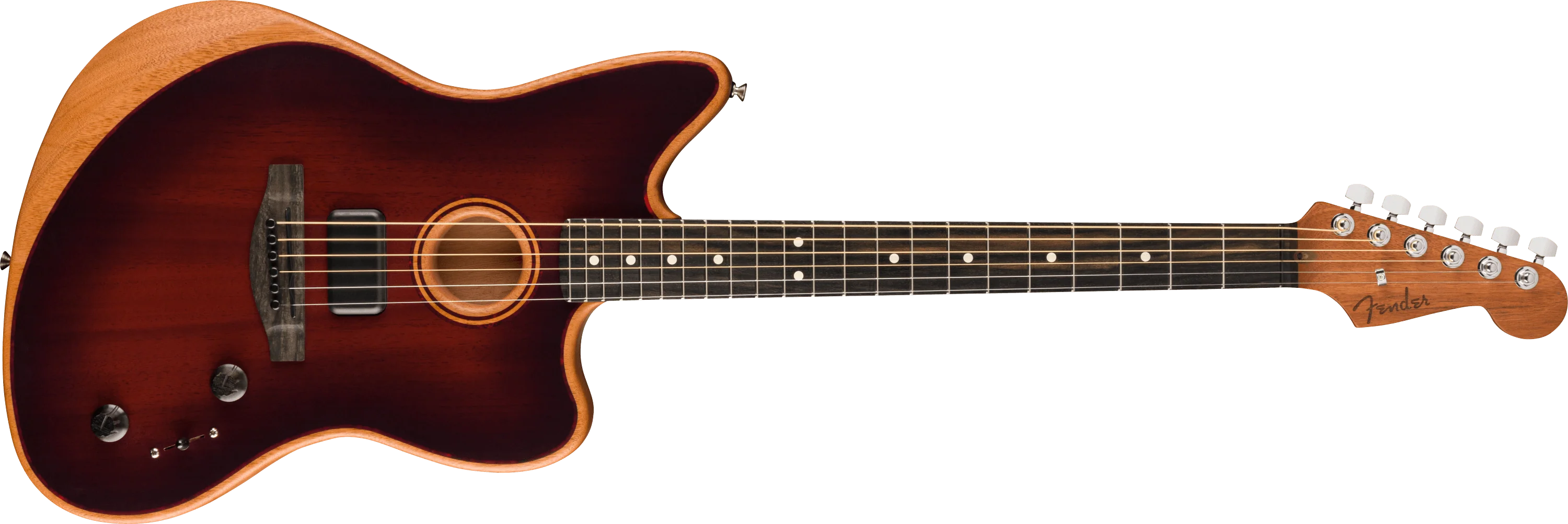 American Acoustasonic® Jazzmaster® All-Mahogany - Image 3
