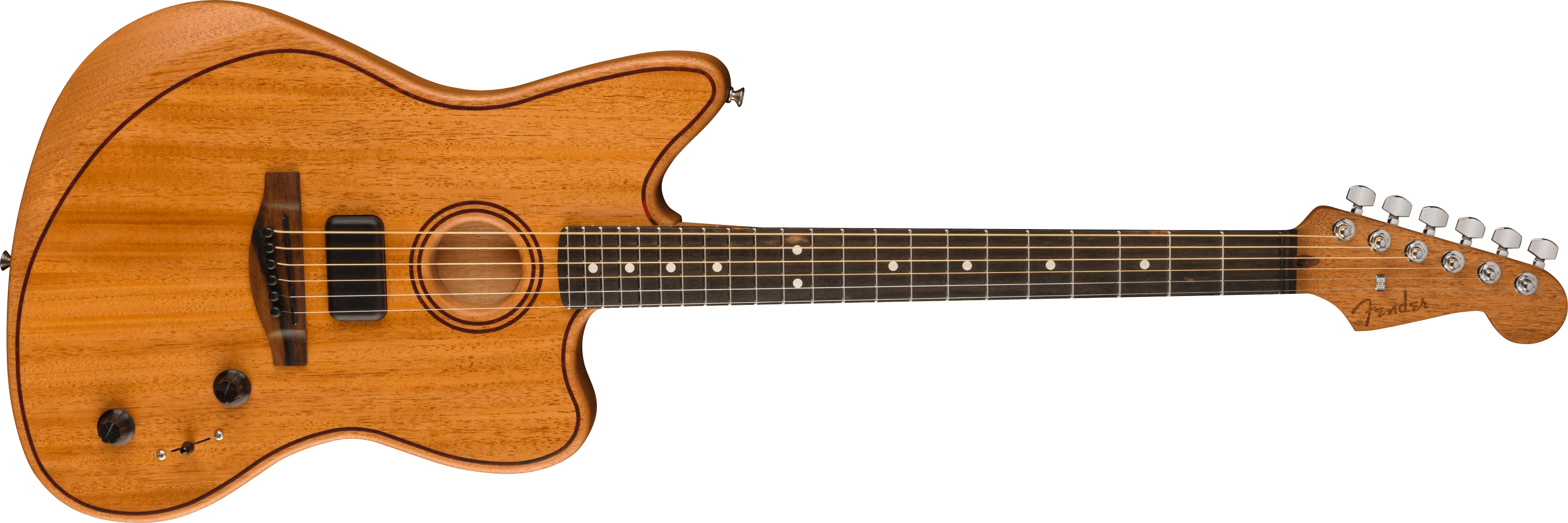 American Acoustasonic® Jazzmaster® All-Mahogany - Image 4