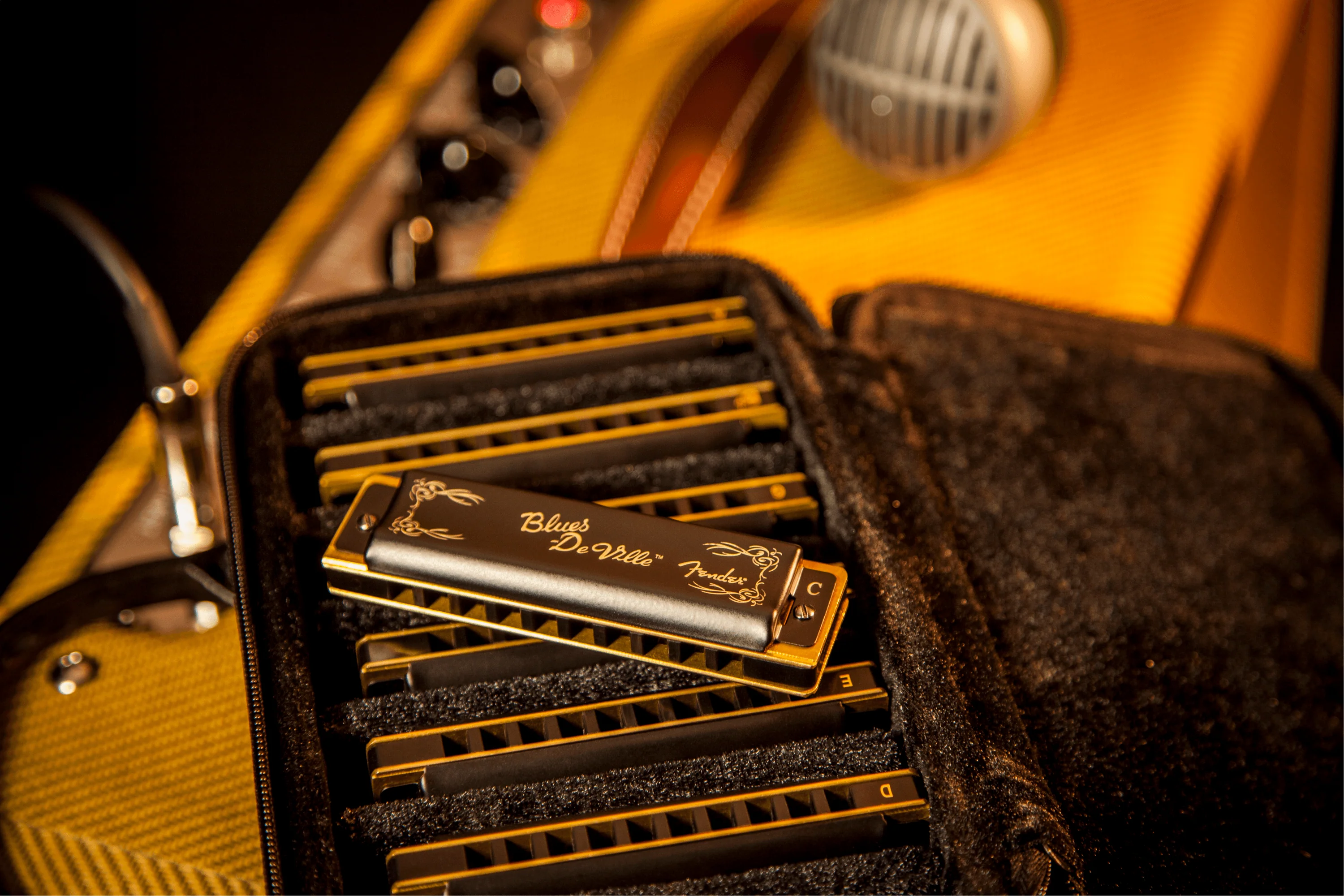 Blues DeVille Harmonicas - 7 Pack with Case - Image 3