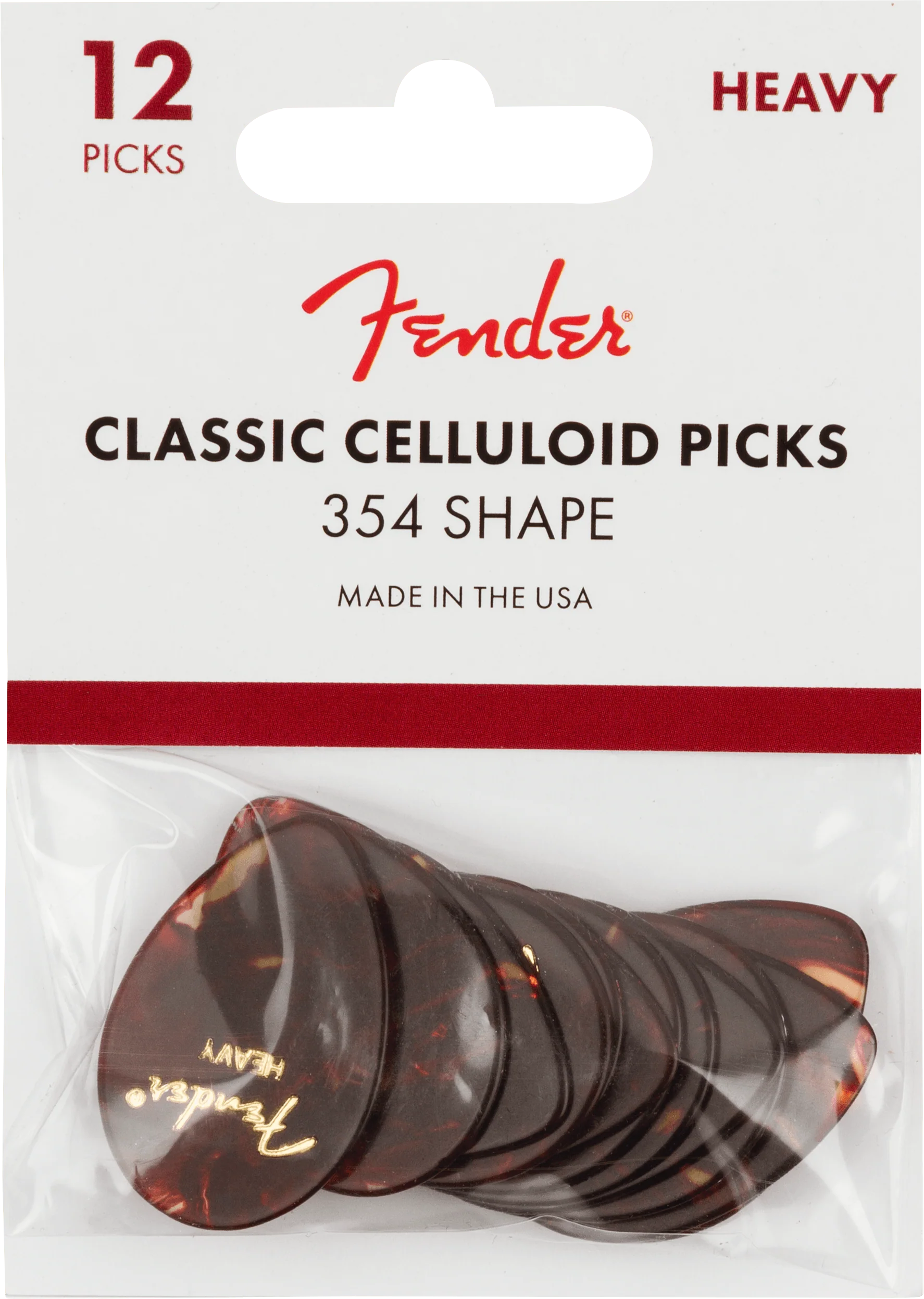 Classic Celluloid Picks, 354 Shape - 12 Pack - Image 2