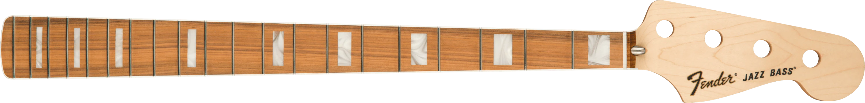 Classic Series 70's Jazz Bass® Neck, 20 Medium Jumbo Frets, Block Inlay, Pau Ferro
