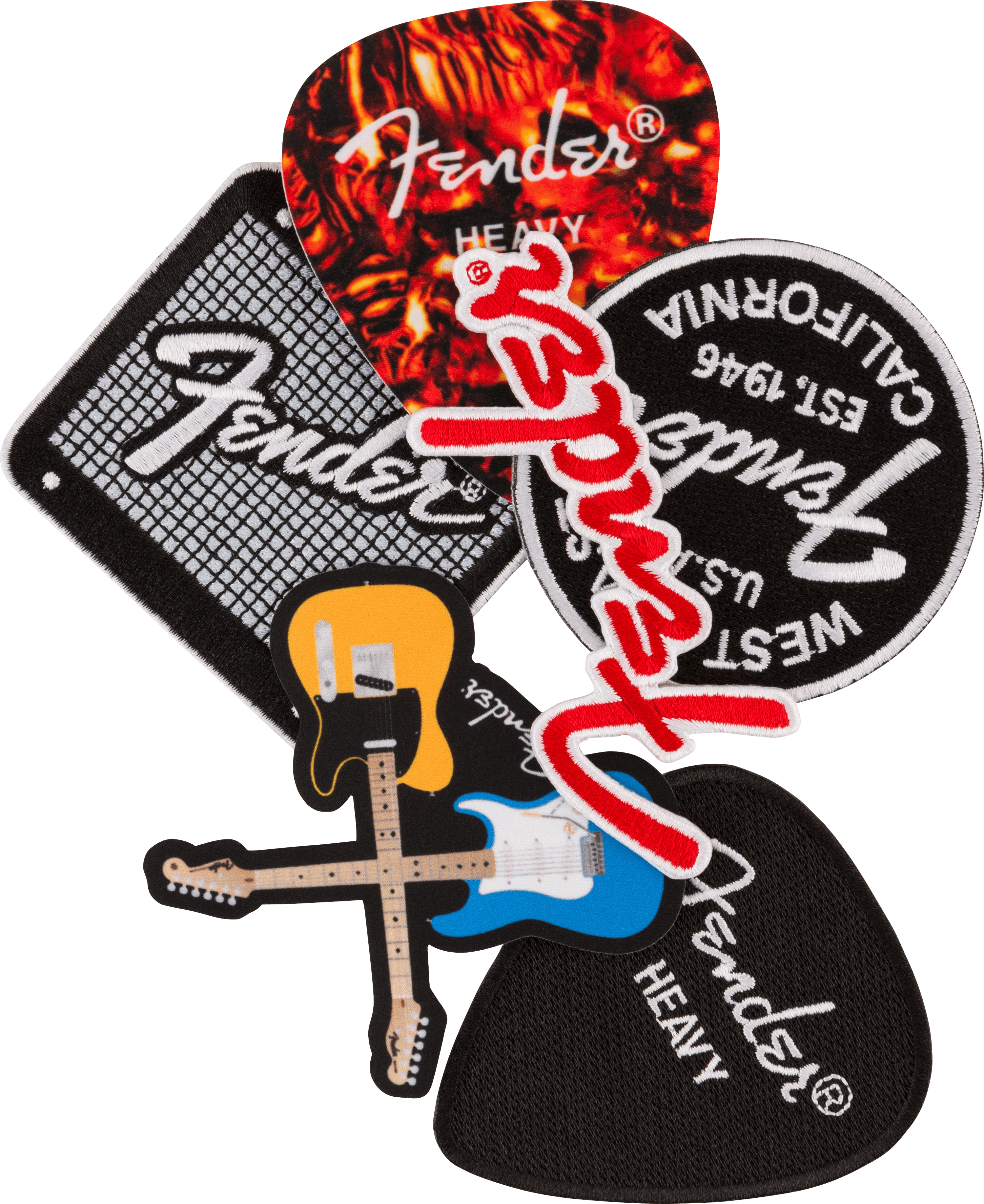 Fender™ Heavy Pick Patch, Black - Image 3