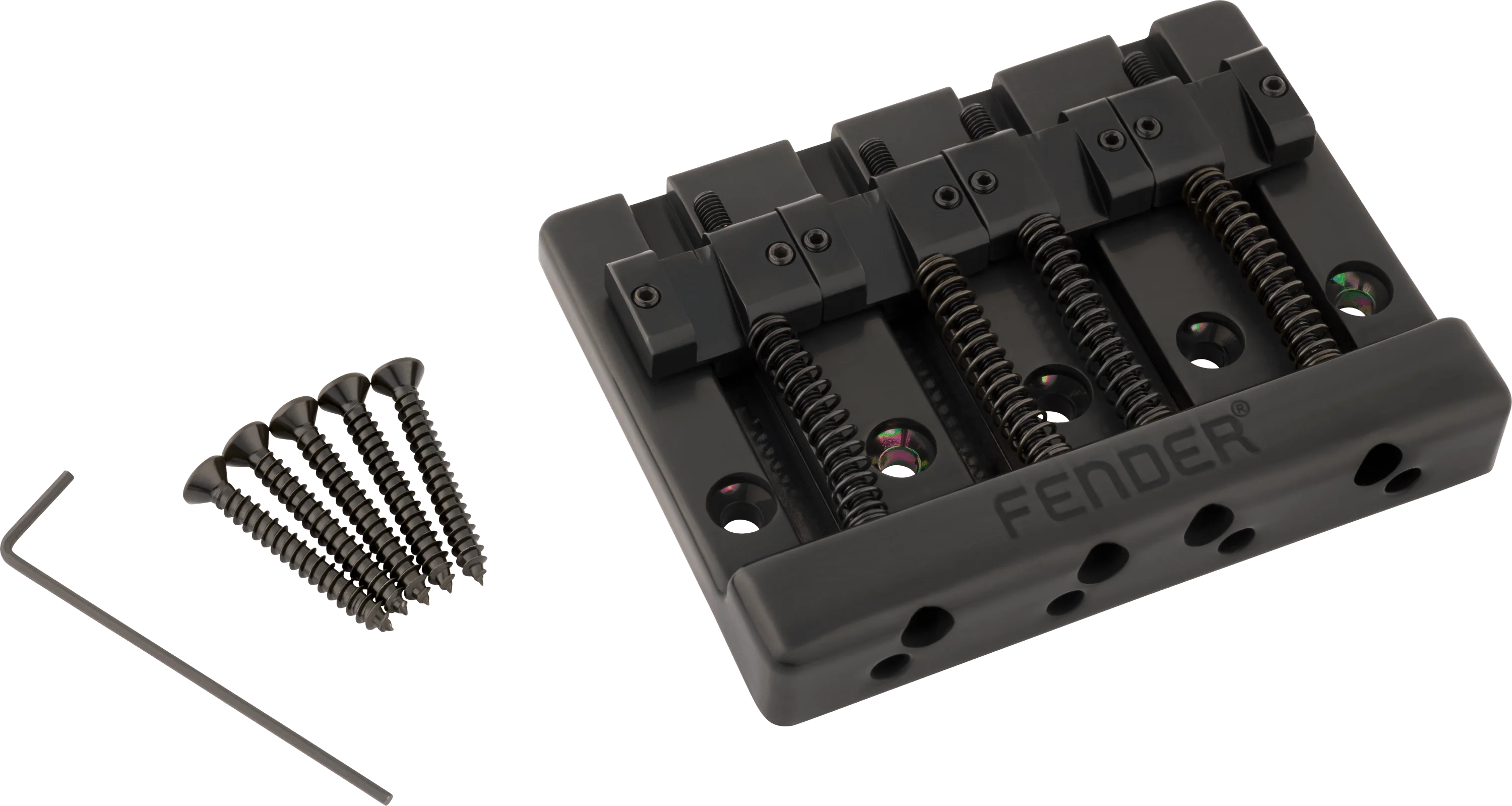 Fender® HiMass™ 4-String Bass Bridge Assembly With Brass Saddles - Image 5