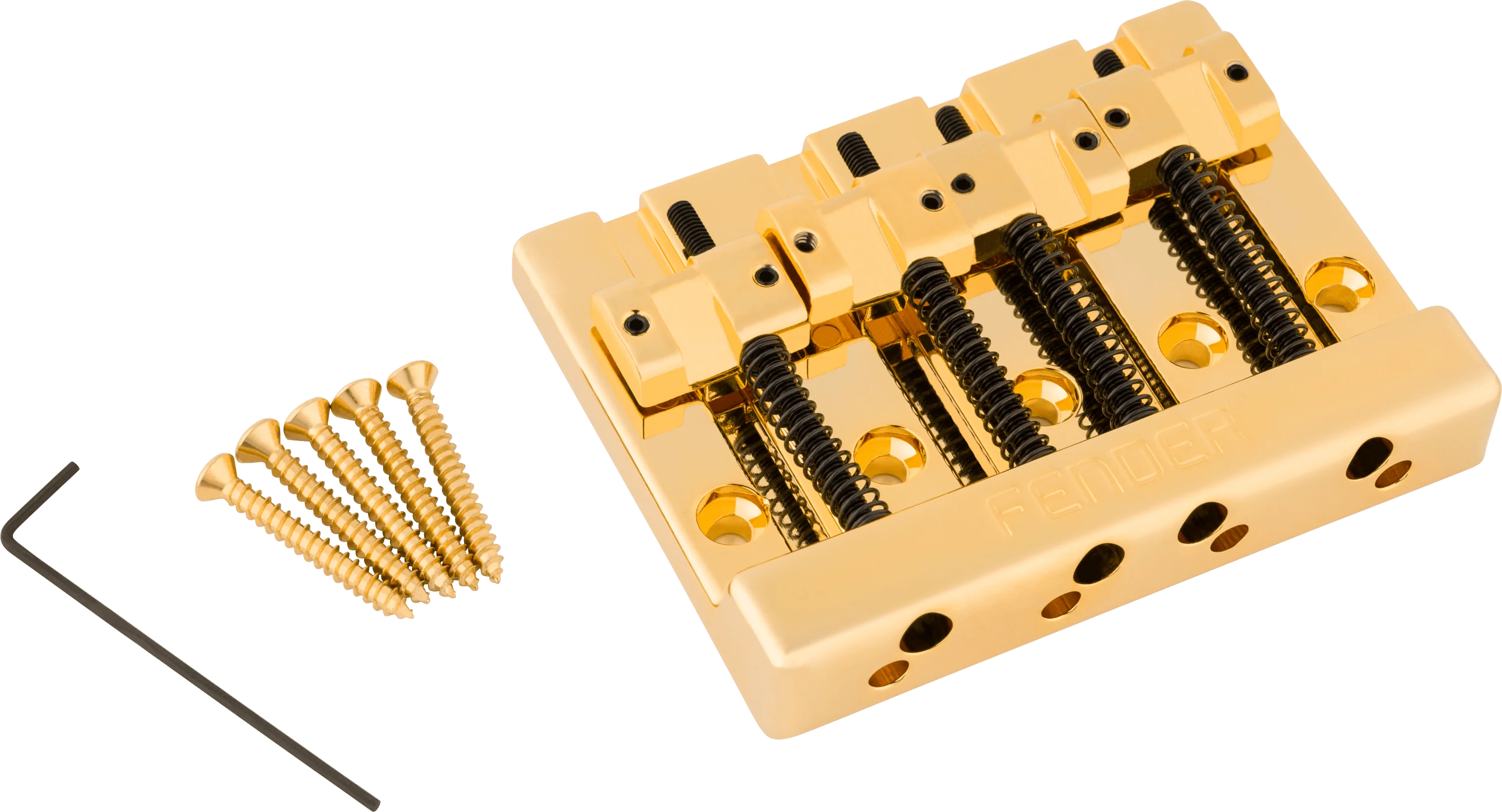 Fender® HiMass™ 4-String Bass Bridge Assembly With Zinc Saddles - Image 5