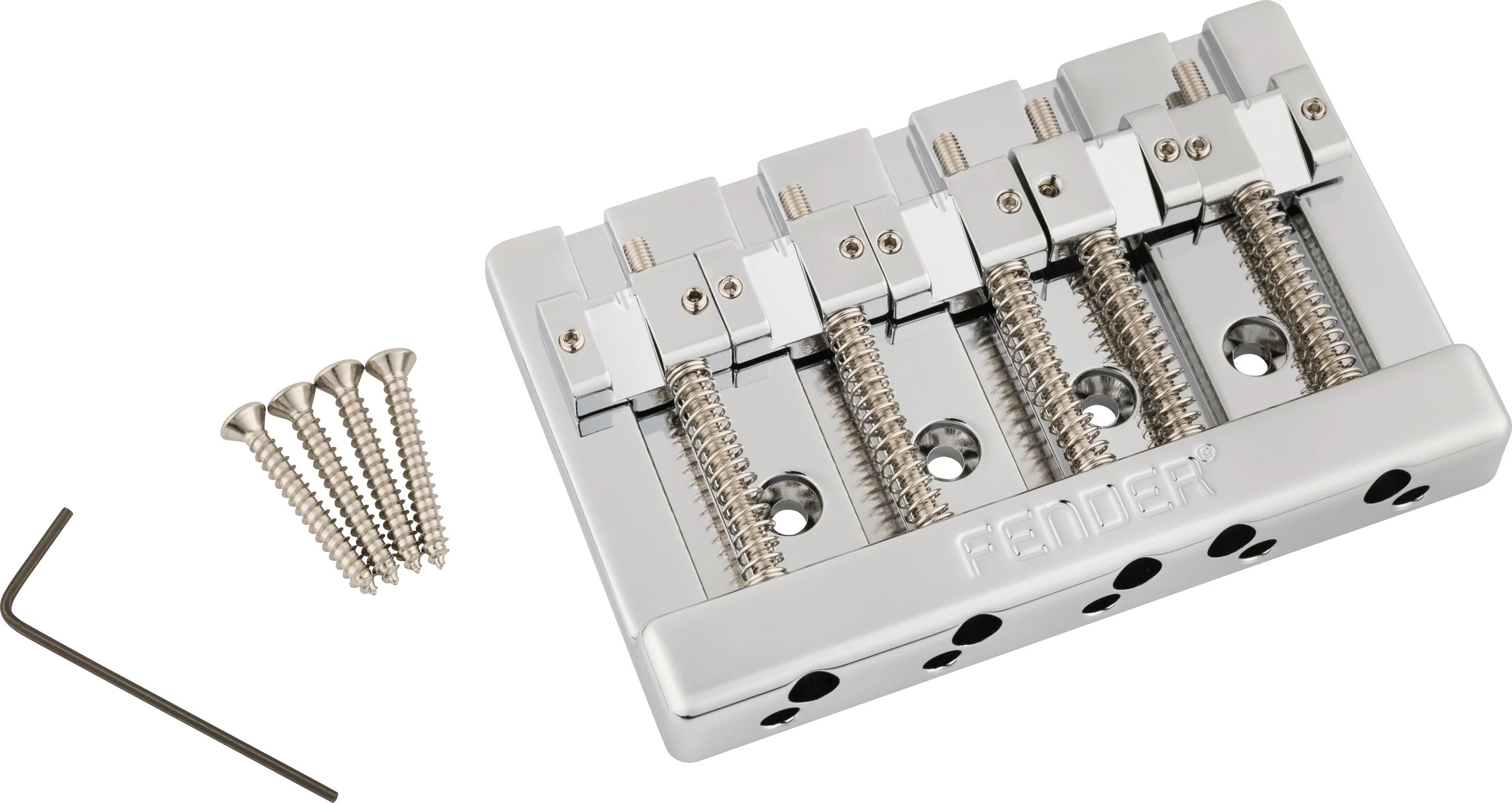 Fender® HiMass™ 5-String Bass Narrow Bridge Assembly With Brass Saddles - Image 3