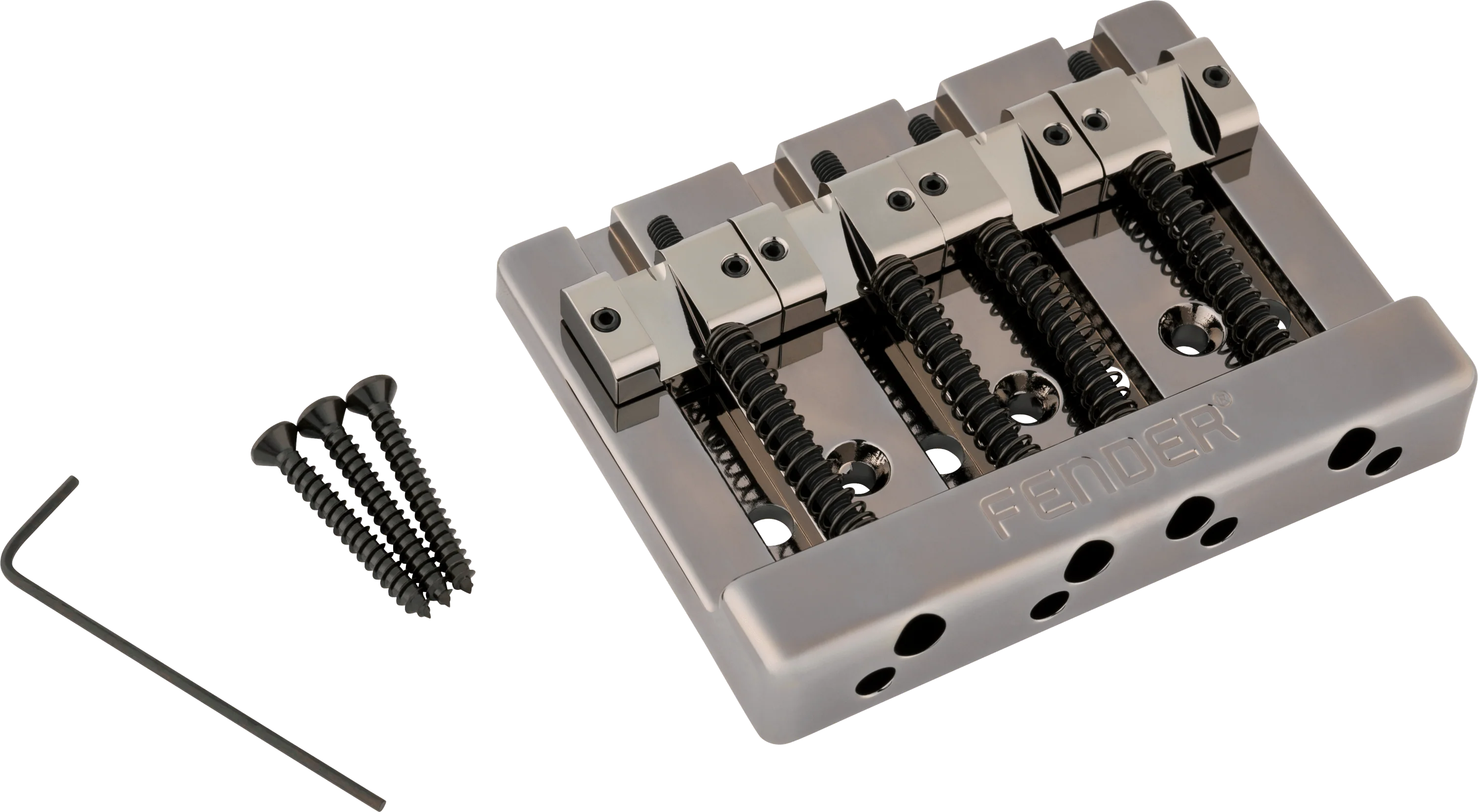 Fender® HiMass™ String-Through 4-String Bass Bridge Assembly With Brass Saddles - Image 3