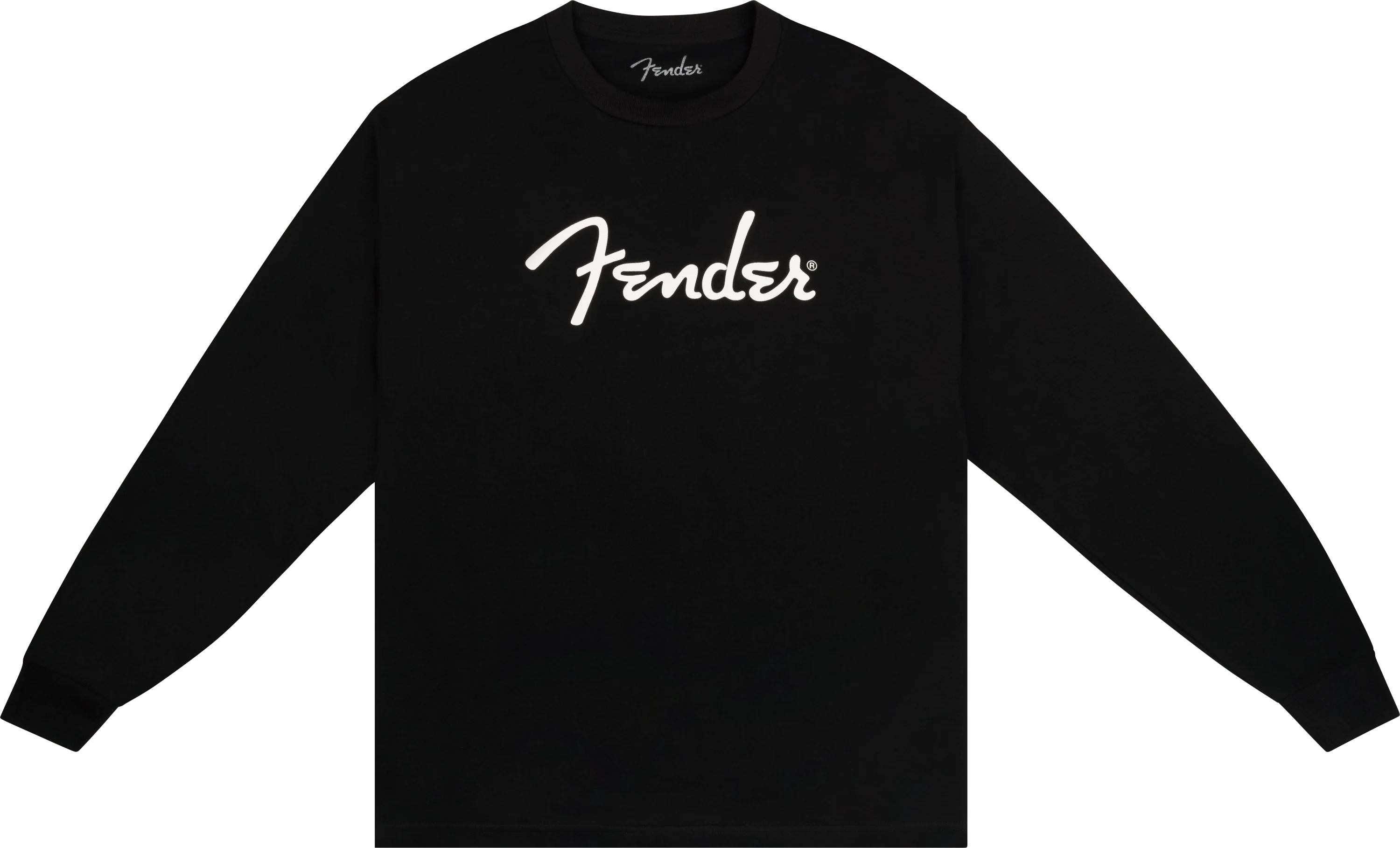 Fender® Spaghetti Logo Long-Sleeve T-shirt, Black - Image 3