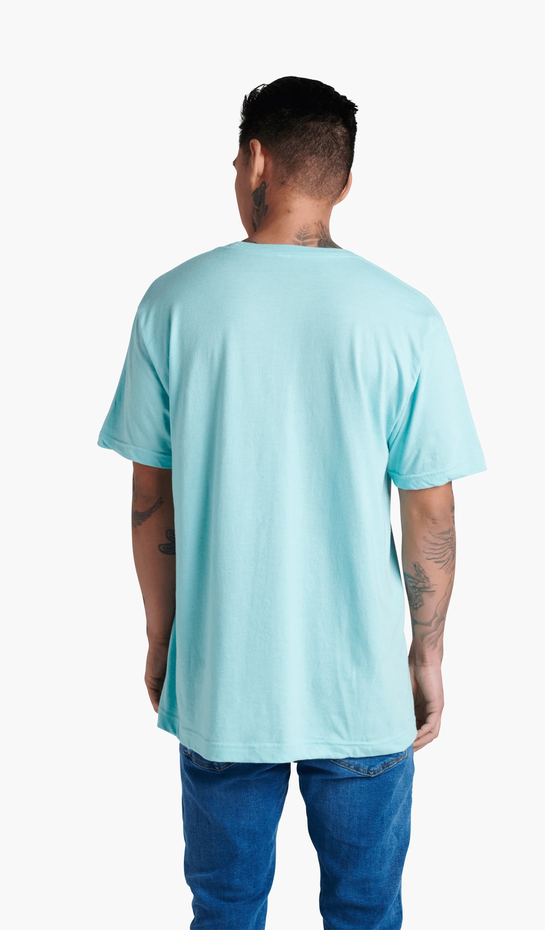 Fender® Spaghetti Logo T-Shirt, Daphne Blue - Image 2