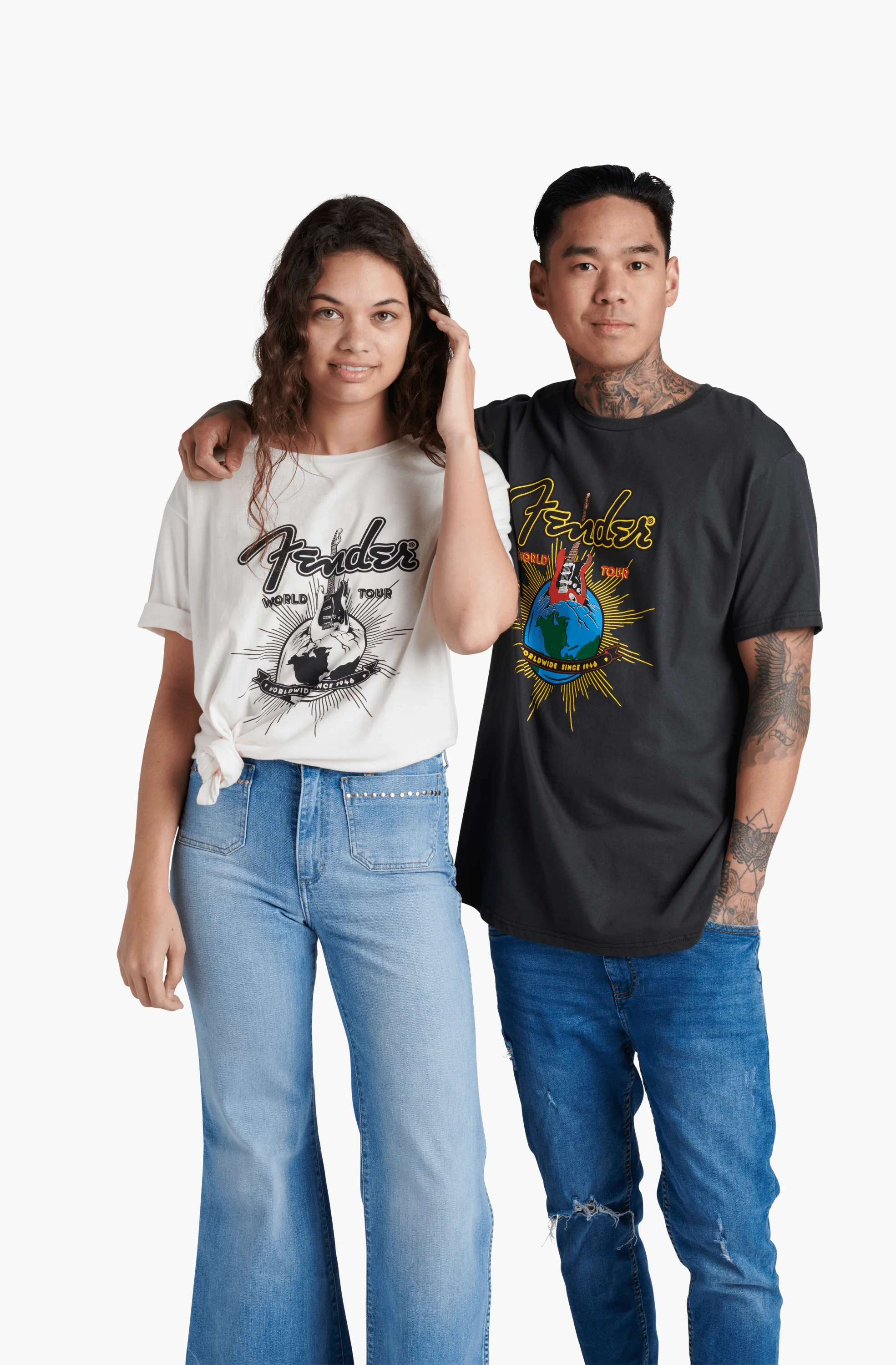 Fender® World Tour T-Shirt, Neon Black - Image 5