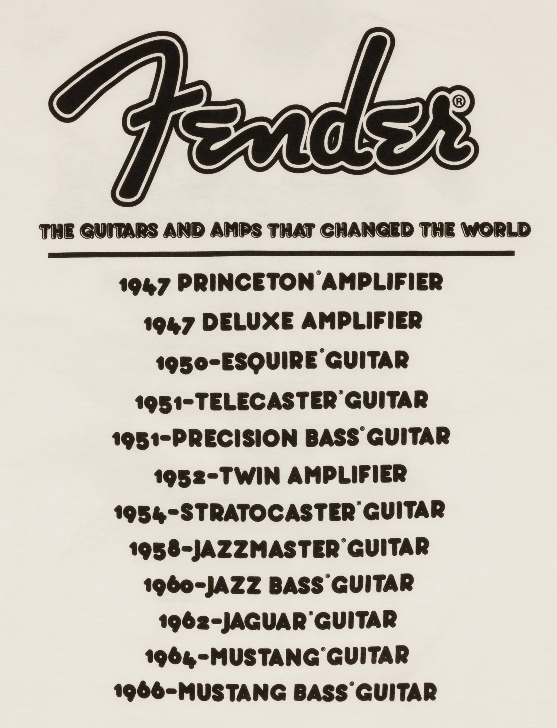 Fender® World Tour T-Shirt, Vintage White - Image 5