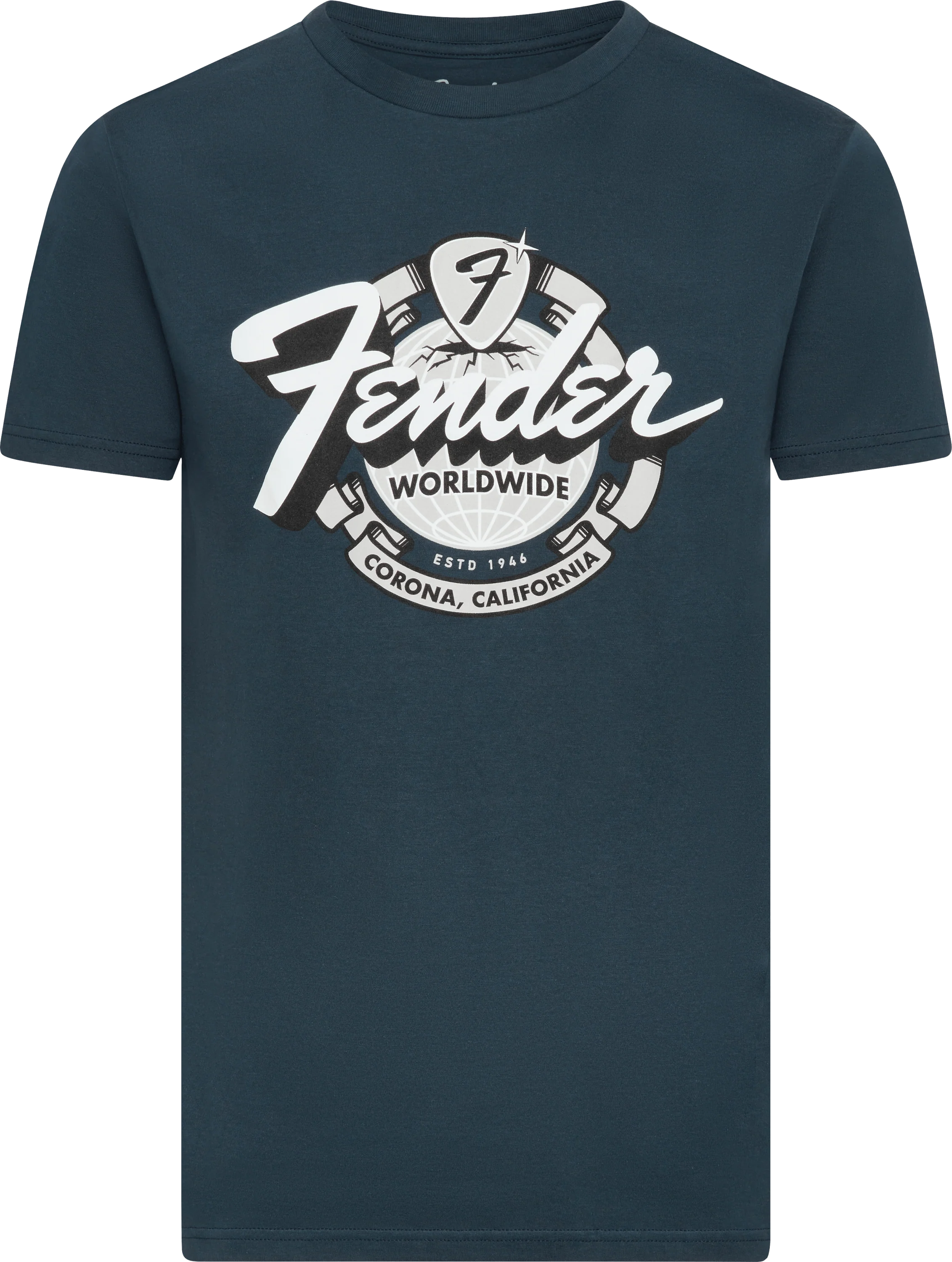 Fender® World Wide Tee, Vintage Navy - Image 3