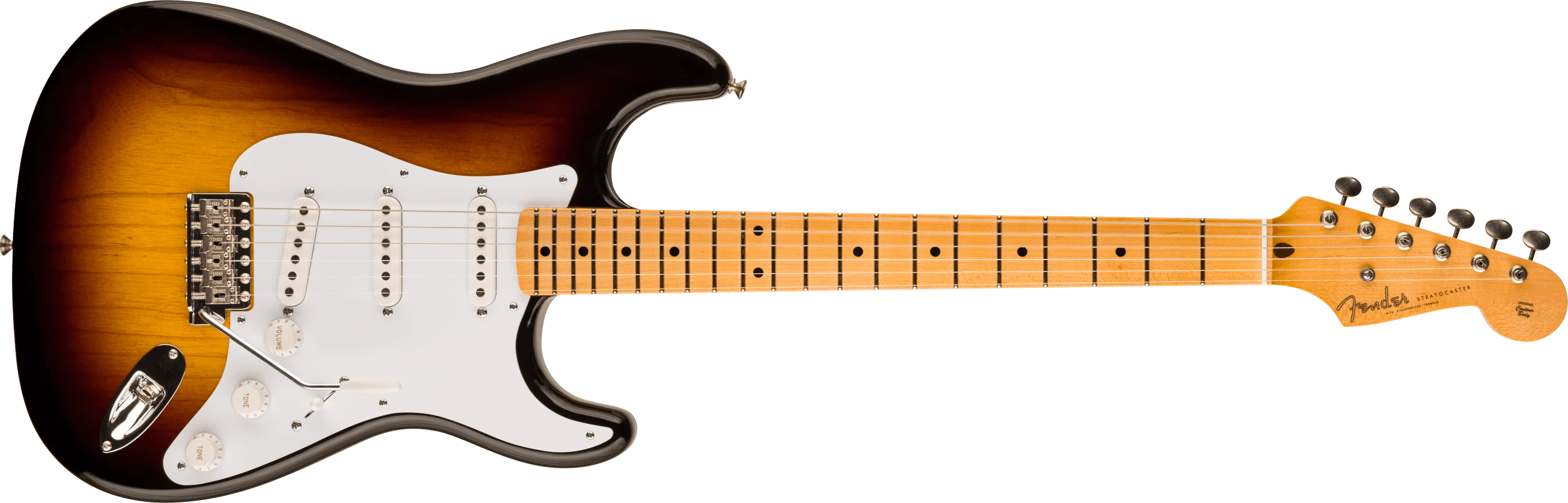 Limited Edition 70th Anniversary 1954 Stratocaster® DLX Closet Classic, 1-Piece Quartersawn Maple Neck Fingerboard, Wide-Fade 2-Color Sunburst