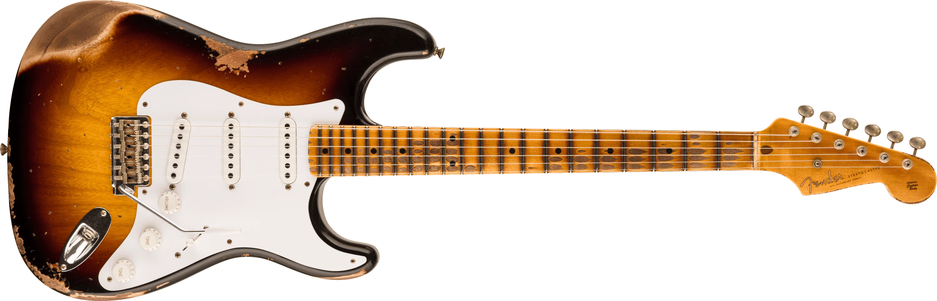 Limited Edition 70th Anniversary 1954 Stratocaster® Heavy Relic®, 1-Piece Quartersawn Maple Neck Fingerboard, Wide-Fade 2-Color Sunburst