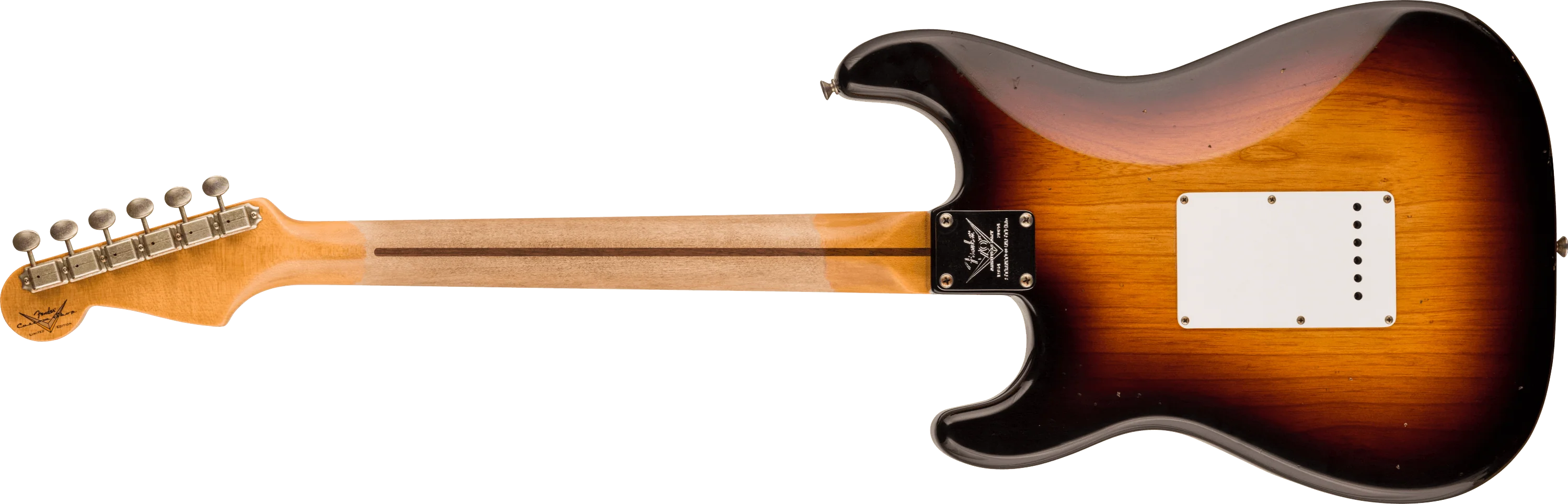 Limited Edition 70th Anniversary 1954 Stratocaster® Journeyman Relic®, 1-Piece Quartersawn Maple Neck Fingerboard, Wide-Fade 2-Color Sunburst - Image 2