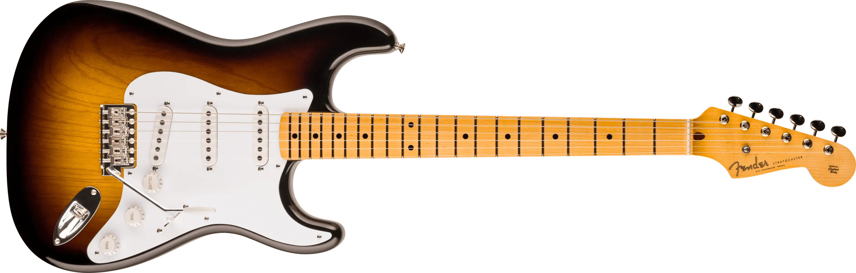 Limited Edition 70th Anniversary 1954 Stratocaster® NOS, 1-Piece Quartersawn Maple Neck Fingerboard, Wide-Fade 2-Color Sunburst
