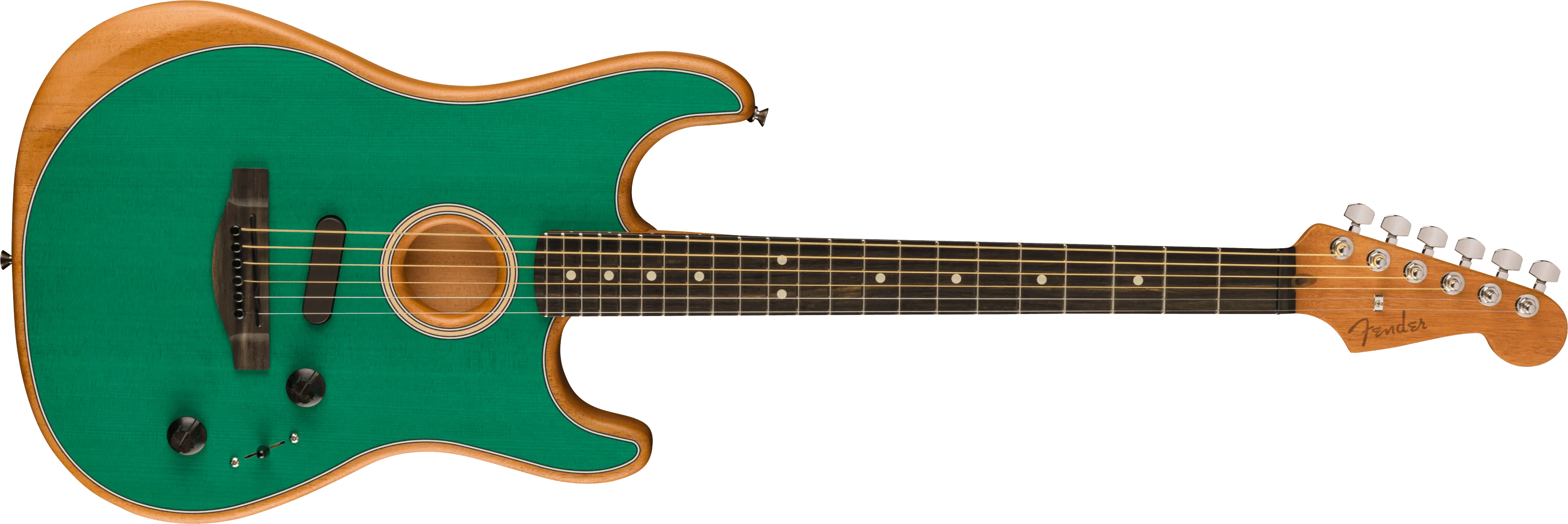 Limited Edition American Acoustasonic® Stratocaster®, Aqua Teal - Image 3