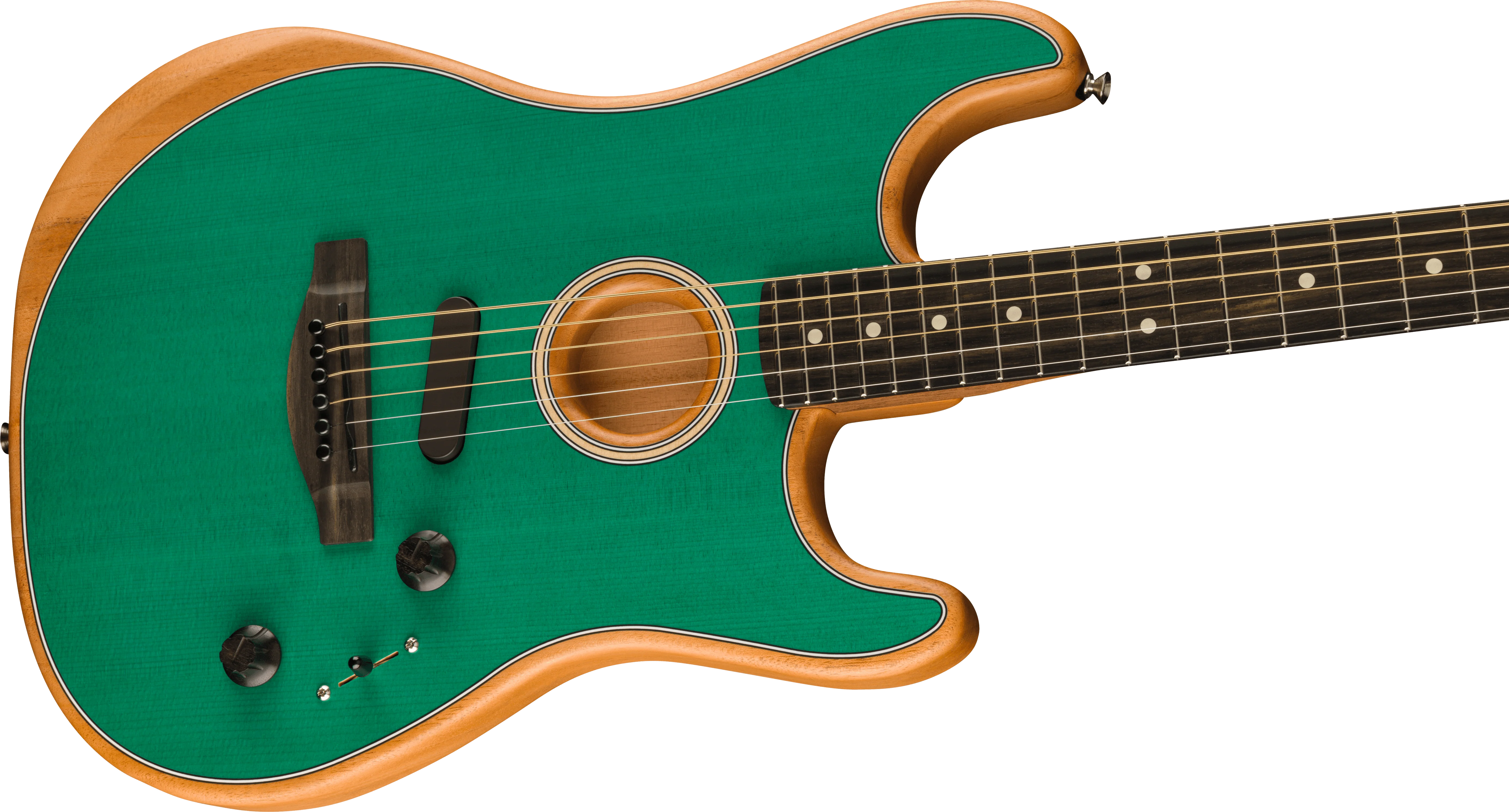 Limited Edition American Acoustasonic® Stratocaster®, Aqua Teal - Image 4