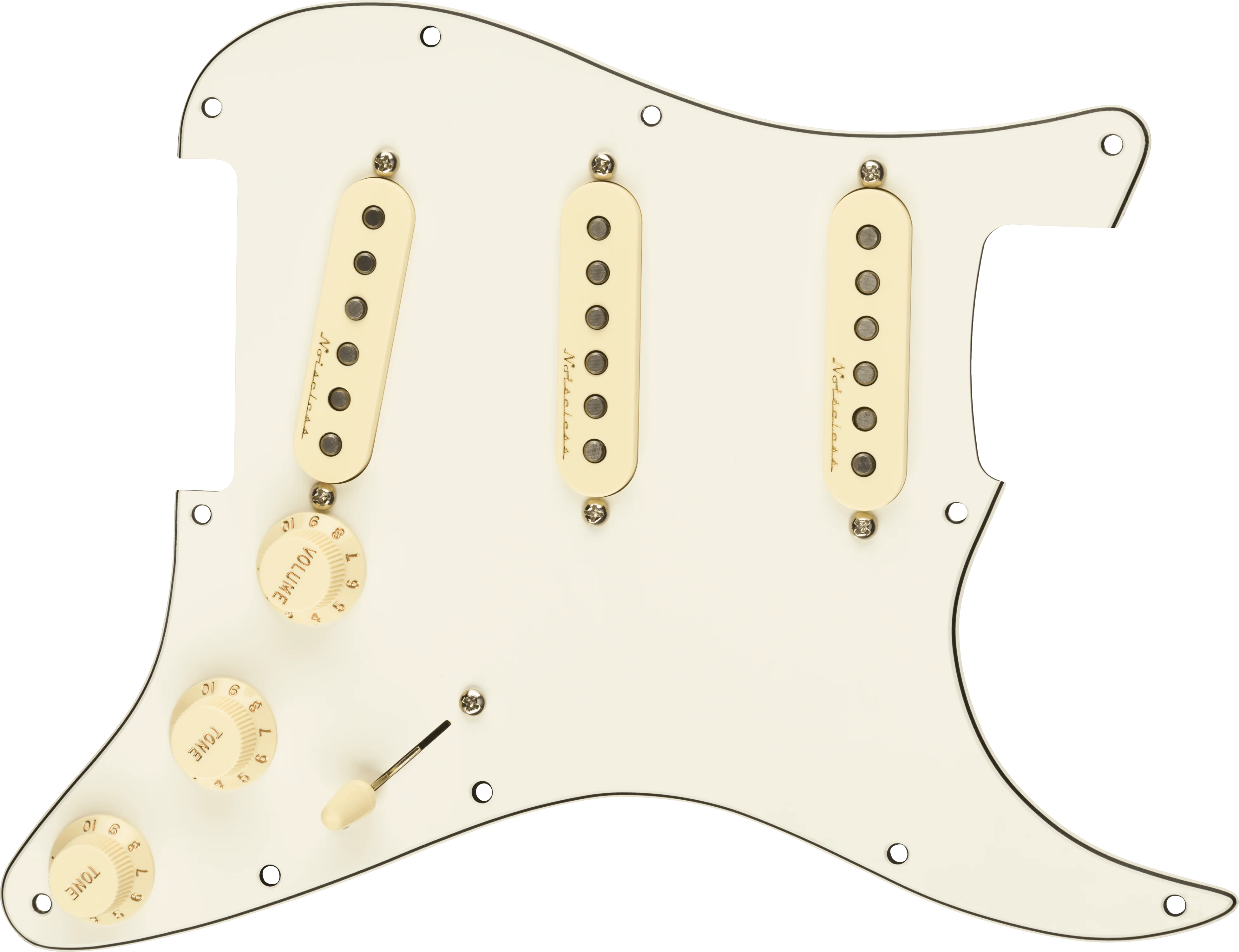 Pre-Wired Strat® Pickguard, Vintage Noiseless SSS - Image 4