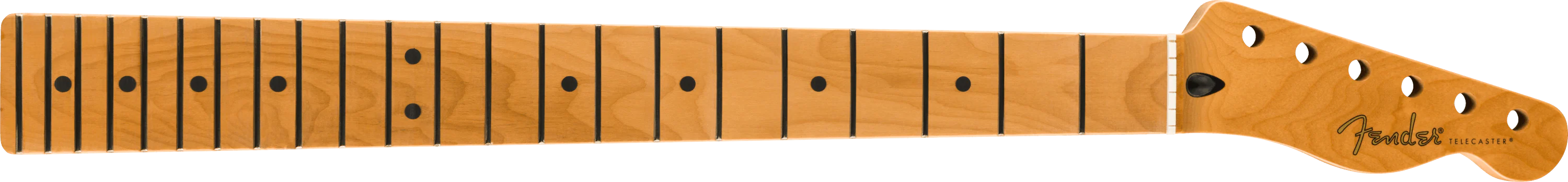 Satin Roasted Maple Fat Telecaster® Neck, 22 Medium Jumbo Frets, 9.5", U Shape - Image 4