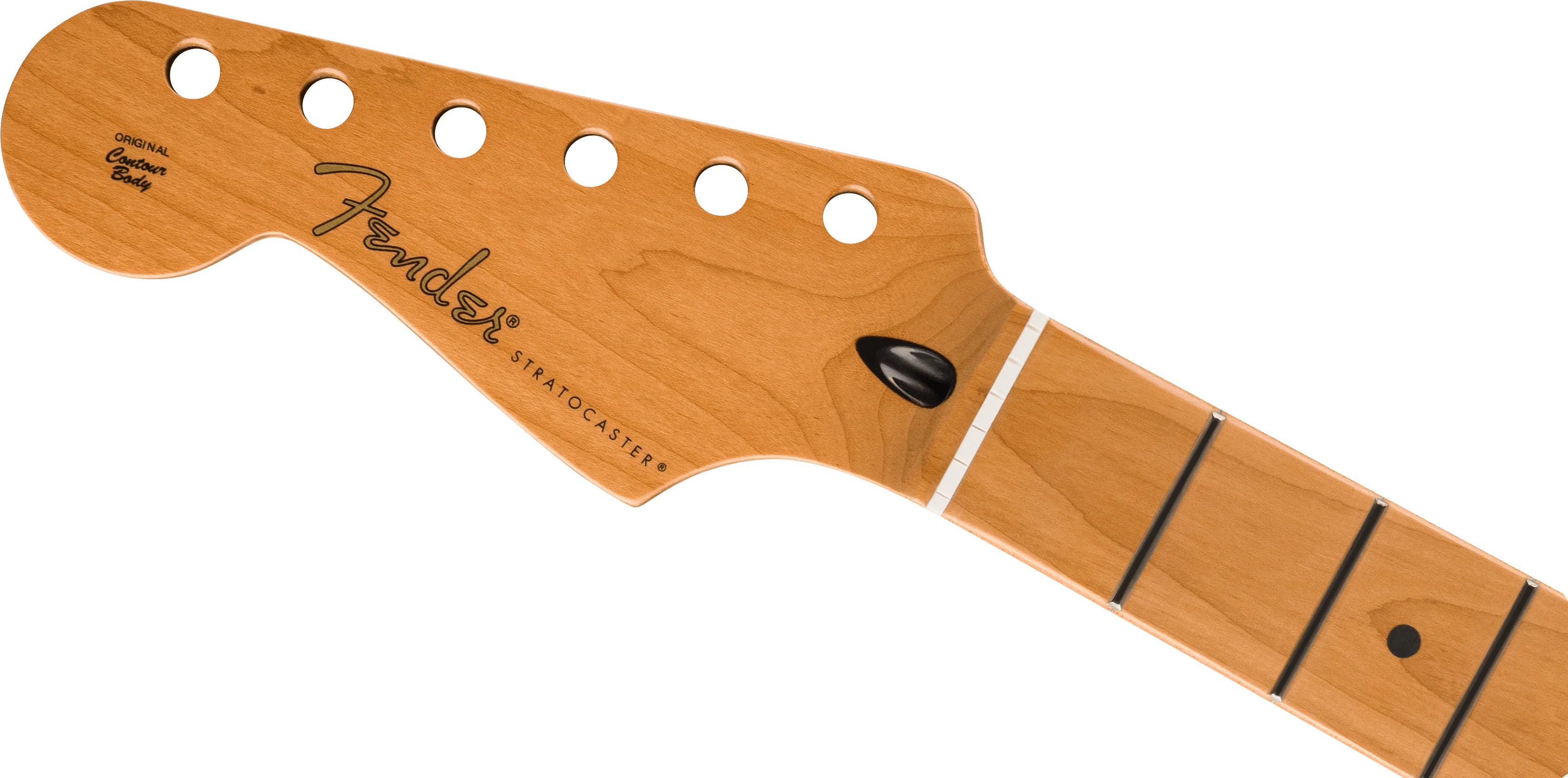 Satin Roasted Maple Stratocaster LH Neck, 22 Jumbo Frets, 12", Maple, Flat Oval Shape - Image 3