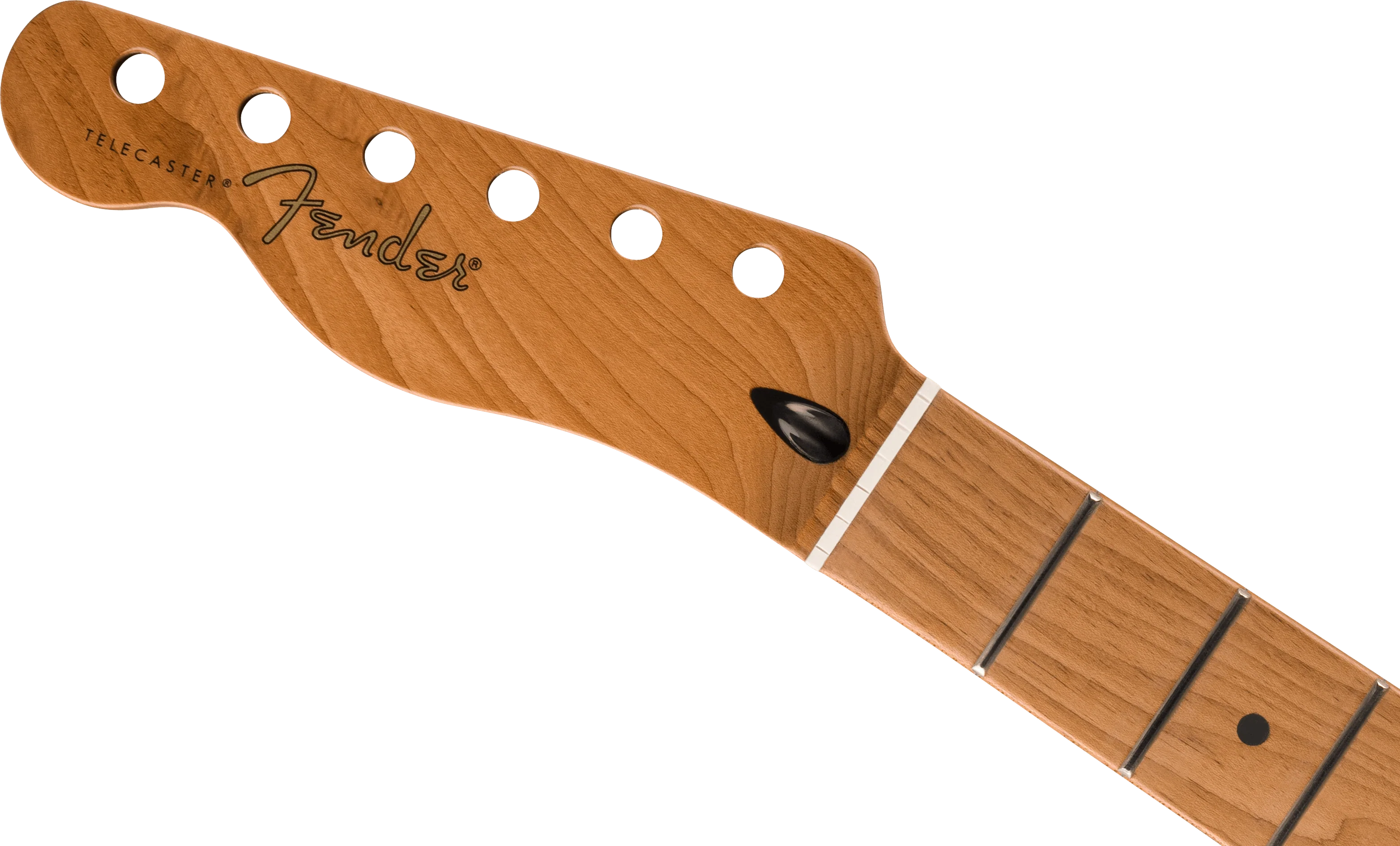 Satin Roasted Maple Telecaster LH Neck, 22 Jumbo Frets, 12", Maple, Flat Oval Shape - Image 3