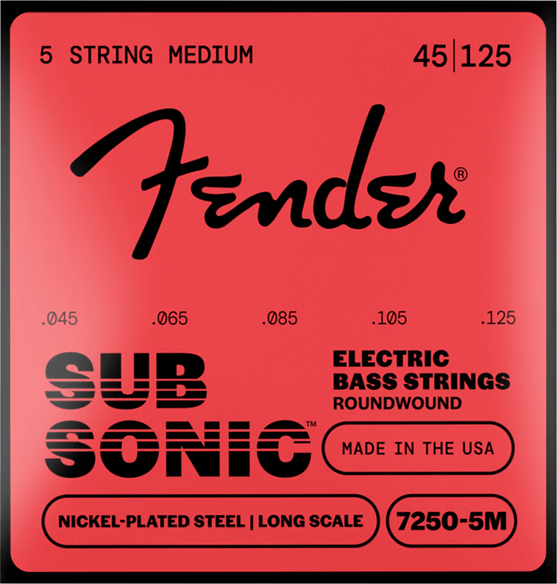 SubSonic™ 7250 Nickel-Plated Steel Bass Strings (5 String) - Image 4