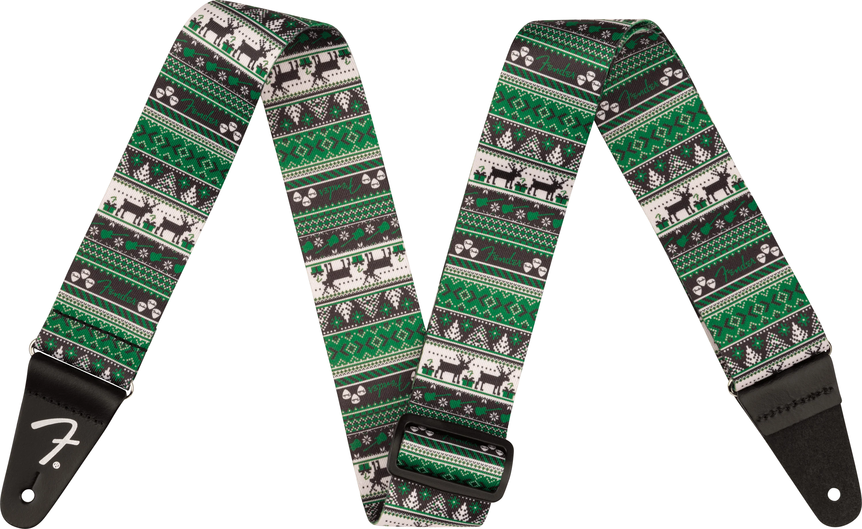 Ugly Christmas Sweater Strap, Green Fair Isle - Image 2